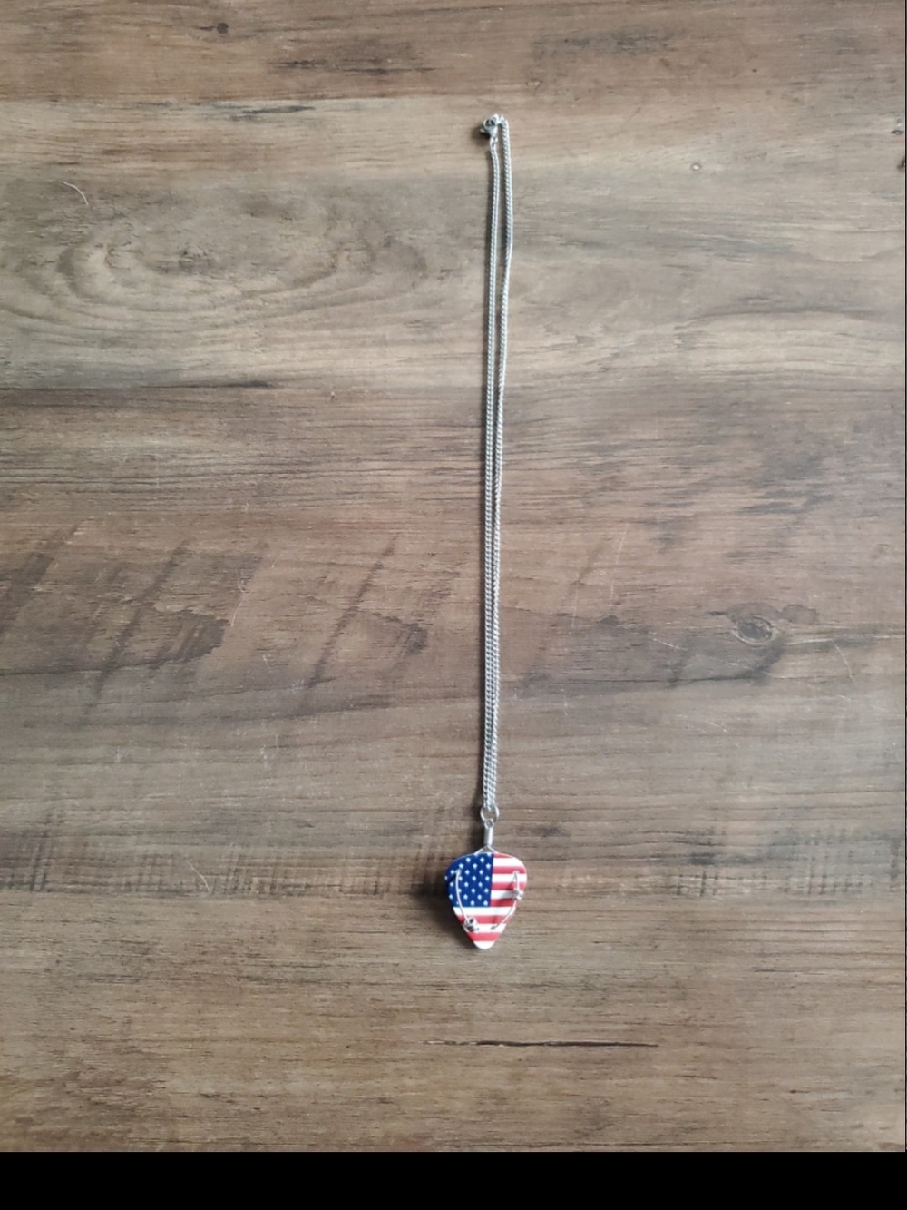 American Flag Guitar Pick D'Andrea USA Cool Plecs Necklace